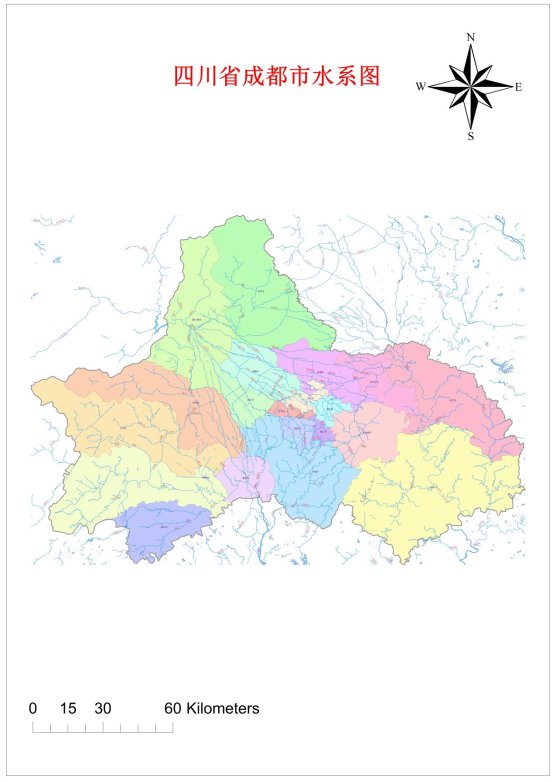 四川省成都市水系图